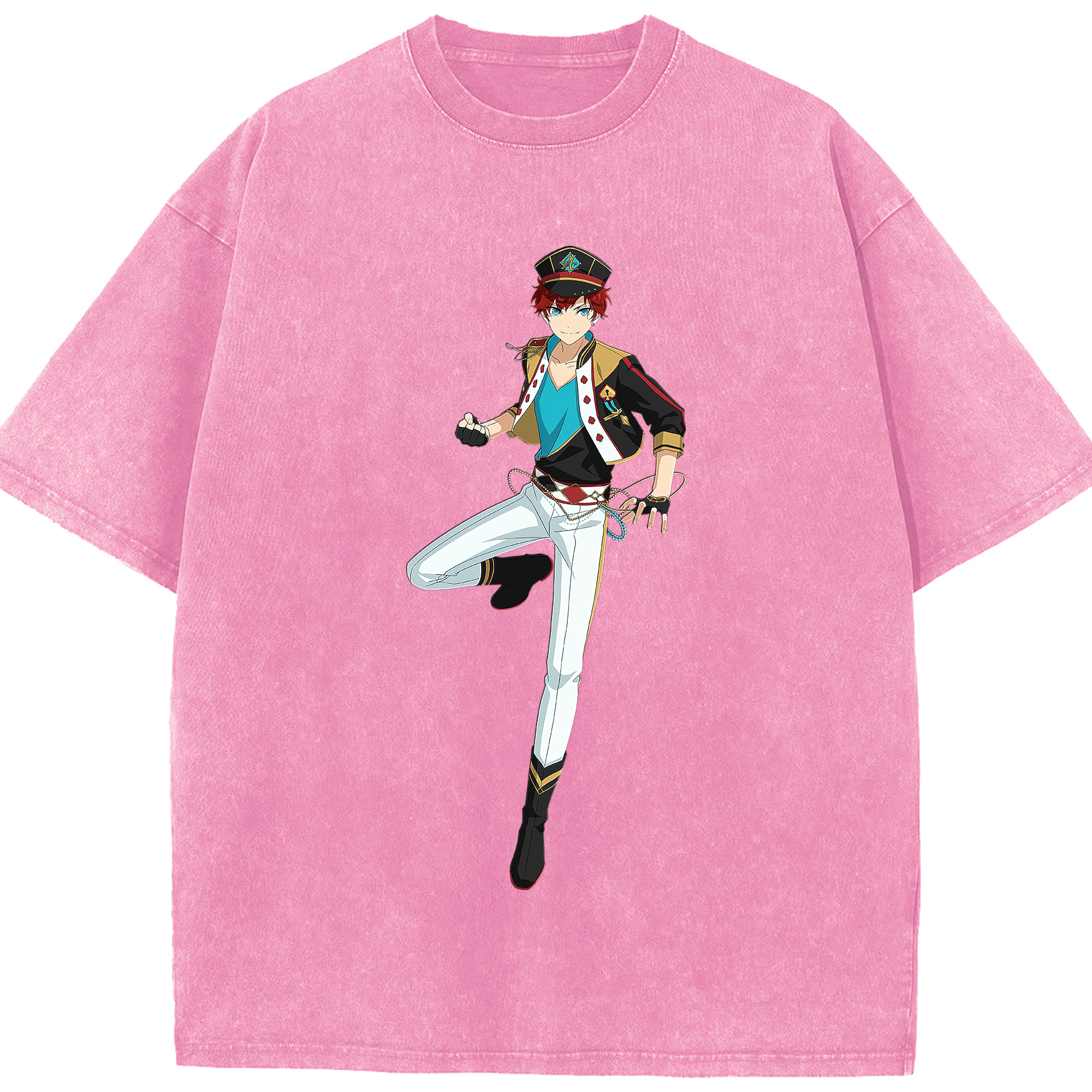 （画像用） あんさんぶるスターズ! Ensemble Stars 綿100% ヴィンテージ風 半袖Tシャツ（フロントプリント）
